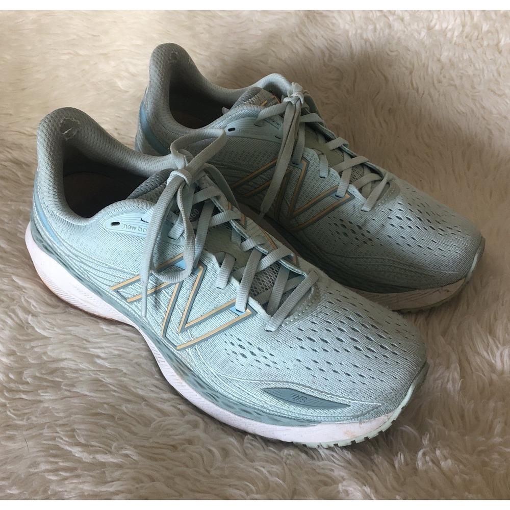 New Balance Fresh Foam X 860v12 Running Shoes Pale Blue Chill/Mint Green Sz 9.5